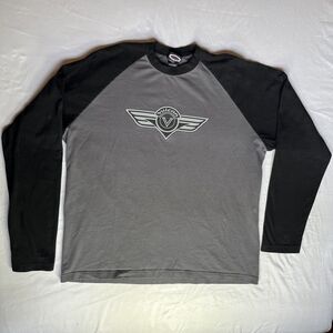 VTG Kawasaki Vulcan T Shirt USA Made Long Sleeve Raglan Motorcycle Biker Men’s L